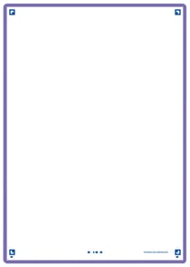 50 fiches de révision - 14,8 x 21 cm - Révision 2.0 Oxford - Uni blanc - cadre violet