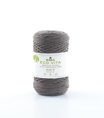 Pelote de fil à tricoter - DMC - Eco Vita 4 - Marron 112