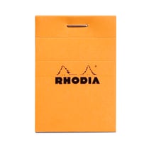 Bloc-notes Rhodia - Orange - 5,2 x 7,5 cm - n°10 - 160 pages 5x5 mm (petits carreaux)  