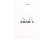 Bloc-notes - 7.4 x 10.5 cm - Rhodia - 160 pages petits carreaux - Blanc
