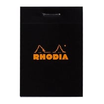 Bloc-notes Rhodia - Noir - 5,2 x 7,5 cm - n°10 - 160 pages 5x5 mm (petits carreaux)  