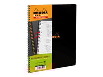 Recharge cahier - 22.5 x 29.7 cm - Exabook - Rhodia - 160 pages petits carreaux - Noir