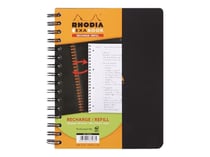 Recharge cahier - Format A5 14.8 x 21 cm - Exabook - Rhodia - 160 pages lignées - Noir