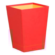 Corbeille à papier - Rhodia Rhodiarama - cuir artificiel, carton - coquelicot