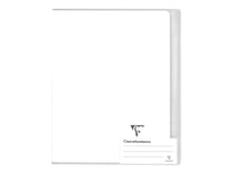 Cahier piqué Clairefontaine - Incolore - 17x22 cm - Koverbook - 96 pages grands carreaux