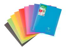 Cahier piqué Clairefontaine - Modèles aléatoires - 24 x 32 cm - Koverbook - 96 pages petits carreaux - Vendu à l'unité