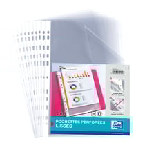 Pochette perforée Oxford - A4 - 100 pochettes - plastique