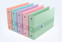 Classeur A5 carton Oxford - 1 compartiment - Dos 35 mm - Couleurs pastels - Modèles assortis - Color Life - Vendu à l'unité