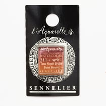 Peinture Aquarelle miel 1/2g - terre de sienne brûlée