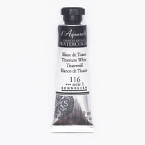 Aquarelle extra fine Sennelier en tube 10 ml - série 1 Blanc de Titane