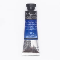 Aquarelle extra fine Sennelier en tube 10 ml - série 2 Bleu Outremer Foncé