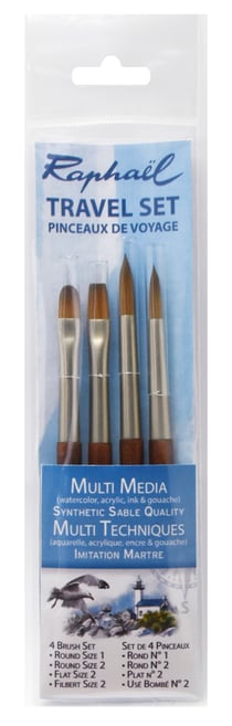 Pochette de 4 pinceaux Mini précision n°3