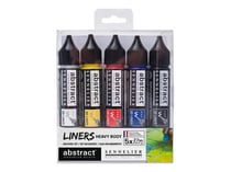Sennelier Abstract - peinture relief - peinture acrylique - 5 couleurs - noir, blanc titane, bleu ultramarin, jaune primaire, lumière cad rouge - 27 ml (pack de 5)