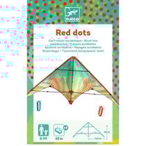 Cerf-volant 2 lignes red dots - Djeco