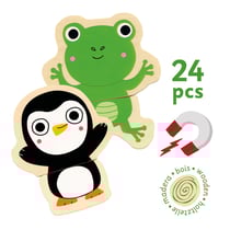 Coucou - Puzzle magnétique en bois - 24 pièces - Djeco