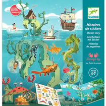 Histoires de stickers : Les aventures en mer - Djeco