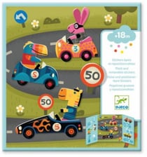 Les voitures - Stickers repositionnables - Djeco
