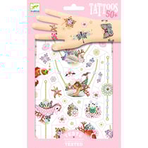 Tatouages temporaires : Les bijoux de Fiona - Djeco - 2 planches