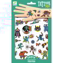 Tatouages temporaires : Heroes vs Villains - Djeco - 2 planches