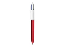 Stylo-bille - 4 Couleurs - Shine - Pointe moyenne 1.0 mm - BIC - Rouge