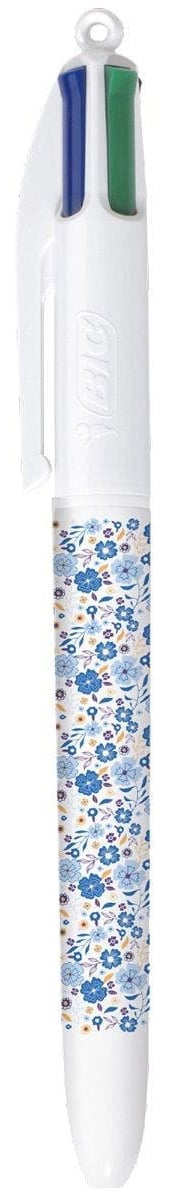 Stylo bille 4 couleurs Bic - Liberty - Bleu - Pointe moyenne