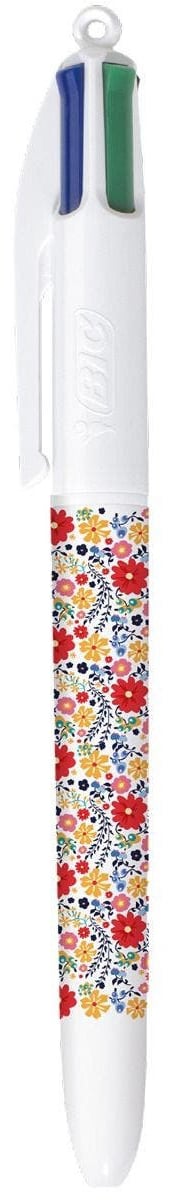 Stylo bille 4 couleurs Bic - Liberty - Rouge - Pointe moyenne