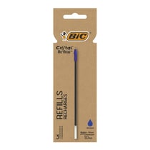 BIC Cristal Re’New Recharges pour Stylo-Bille Pointe Moyenne - bleu