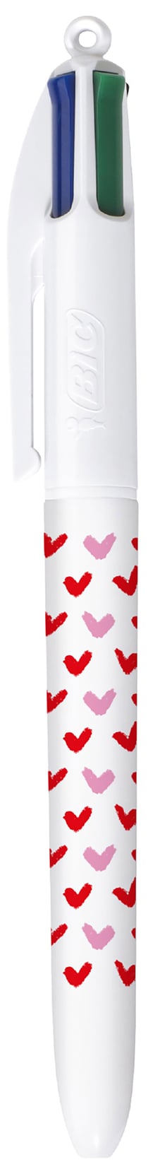 Stylo bille Bic - 4 Couleurs - Bleu, Rouge, Vert, Noir - Pointe moyenne