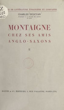 Montaigne chez ses amis anglo-saxons (2) - Montaigne dans le romantisme anglais et ses prolongements victoriens