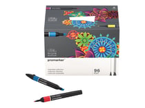 Lot de 96 marqueurs alcool Promarker pointe fine et large - Winsor & Newton