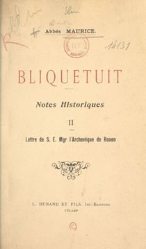 Bliquetuit (2) - Notes historiques