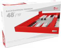 Backgammon luxe rouge - 48cm