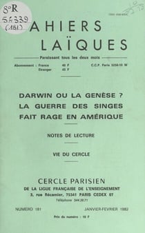 Darwin ou la Genèse ? : la guerre des singes fait rage en Amérique - Notes de lecture - Vie du Cercle