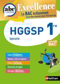 HGGSP 1re - ABC Excellence - Bac 2026 - Programme de première 2025-2026 - Enseignement de spécialité - Cours complets, Notions-clés et vidéos, Points méthode, Exercices et corrigés détaillés - EPUB