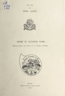 Lexique du cultivateur Picard