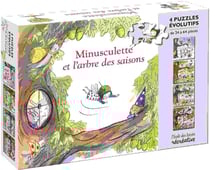 4 puzzles évolutifs de 24 à 64 pièces - Minusculette et l'arbre des saisons