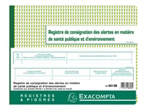 Registre de consignation des alertes en matière de santé publique et d'environnement 24x32cm
