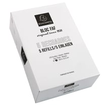 Lot de 5 recharges - Bloc-notes FAF n°3 - 185 x 115 mm - Exacompta - blanc uni