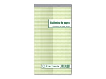 Manifold Exacompta - Carnet de bulletins de paie - 50 dupli - 24 x 13,5 cm