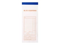 Exacompta – Bloc addition – 50 feuillets – Autocopiants numérotés en duplicata – 9,1×22,5cm