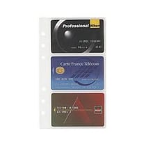 Recharge perforée agenda - Exatime 17 - Pochettes porte-cartes - 10.5 x 17.2 cm - Exacompta