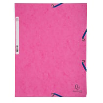 Chemise à élastique 3 rabats A4 carton Exacompta - Fuschia - Nature Future