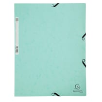 Chemise à élastique 3 rabats A4 - Exacompta - Carton - Aquarel - Vert