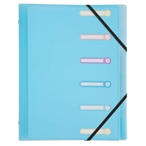 1 Trieur polypro 3 rabats A4 - 6 compartiments - Chromaline Pastel -  Exacompta - Coloris pastel assortis