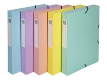 1 boîte de classement A4 - Aquarel - Dos 40 mm - Carton - Exacompta - Coloris assortis