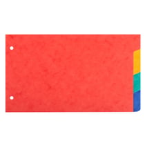 Lot de 4 intercalaires 12,5 x 20 cm - Carton recyclé - Exacompta