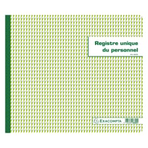 Registre unique du personnel Exacompta - 27x32cm - 56 pages