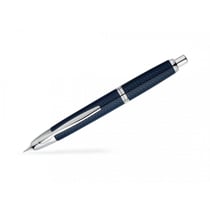 Stylo plume - Noir - Capless Rhodié or 18k - Plume moyenne - Pilot - Graphite bleu