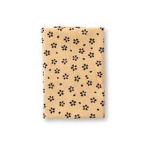 Coupon de tissu japonais - 45 x 55 cm - Fleurs bleues - Écru