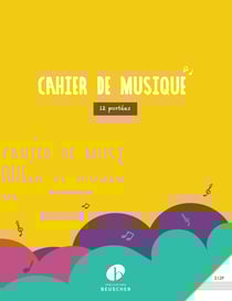 CAHIER DE MUSIQUE 12 PORTEES PETIT FORMAT